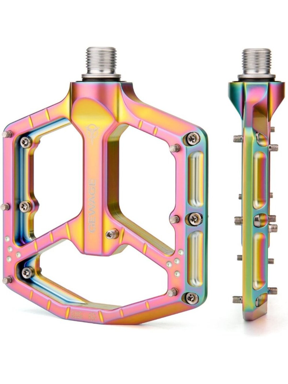Lightweight Aluminum Flat Platform Bike Pedals with Sealed Bearings & Anti-Slip